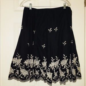 Vintage embroidered skirt, Anthropologie-style